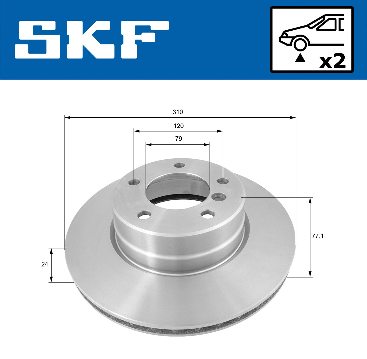 SKF VKBD 80196 V2 Disc frana